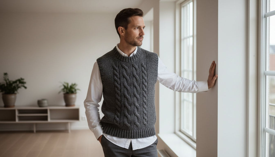 Stickad Ullväst Herr: Din Guide till Tidlös Värme och Stil