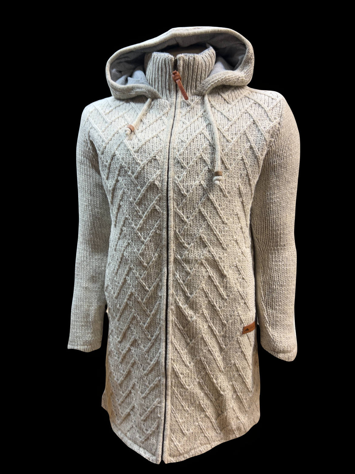 Coat knee length wool fully lined